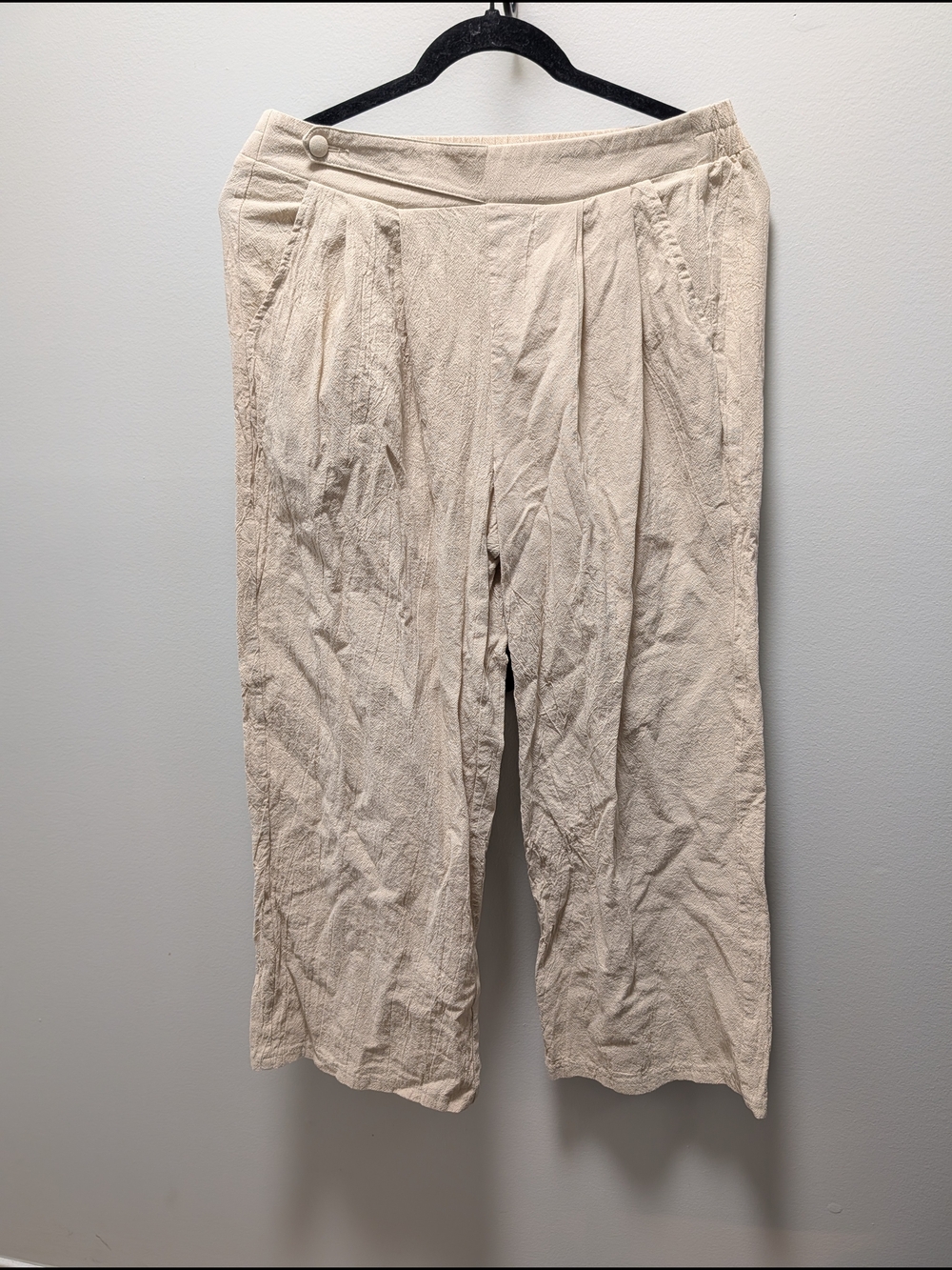 Cotton Gauze Wide Leg Pants